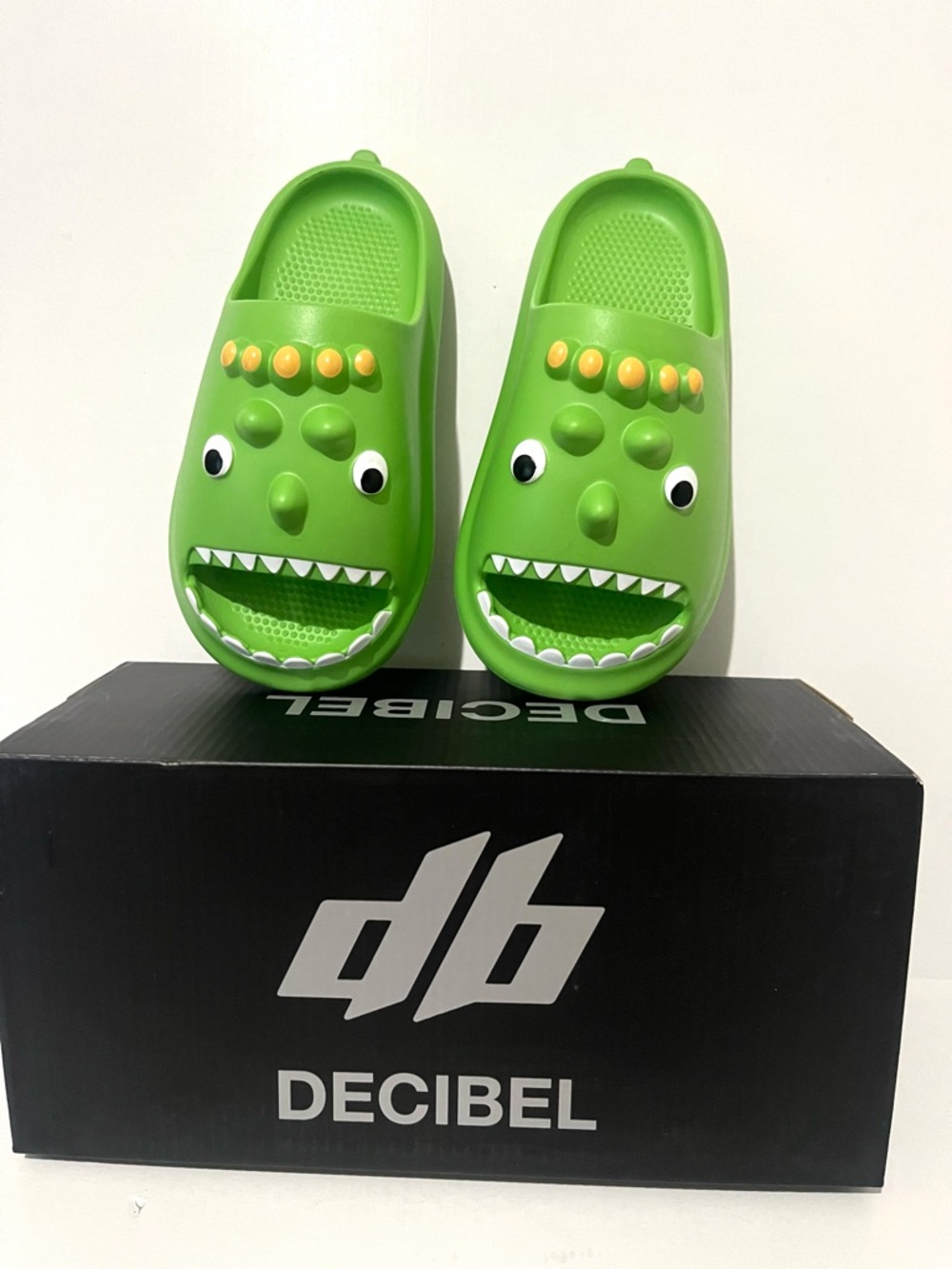 Decibel Kids' Green Monster Slip-On Sandals